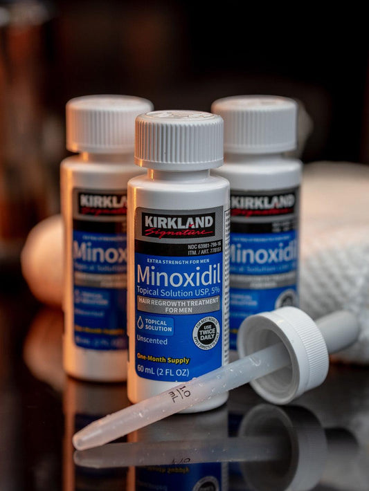 Minoxidil 5% Kirkland original com Conta-Gotas | 3 Frascos