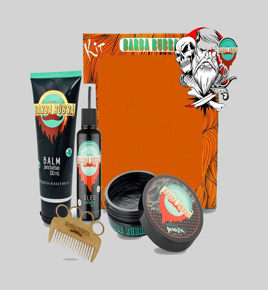 Kit Laranja - Balm, Óleo, Pomada e Pente