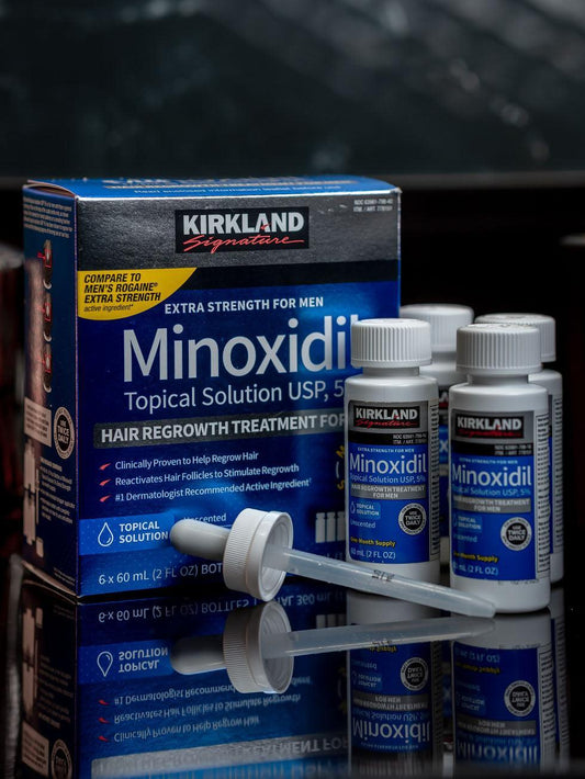 Minoxidil 5% Kirkland Original | Caixa Lacrada com 6 Frascos
