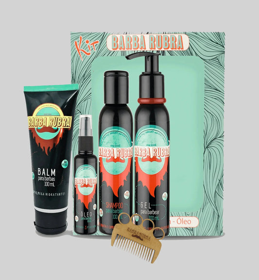 Kit Verde - Shampoo, Balm, Gel, Óleo e Pente